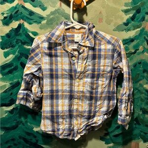 Carter's Blue and Yellow Plaid Casual Shirt